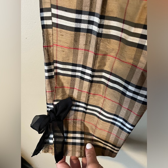 Vintage Karen Warren 100% Silk Nova Check Print High Rise Capri Pants - Picture 4 of 7